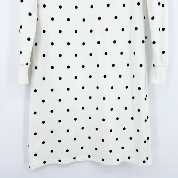 Talbots Joy Dot White & Black Cotton Terry Shift Dress Polka Dot Womens Size XS - Picture 5 of 11